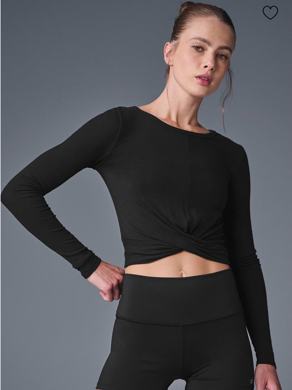 Alo Yoga Cover Long Sleeve Top - Black